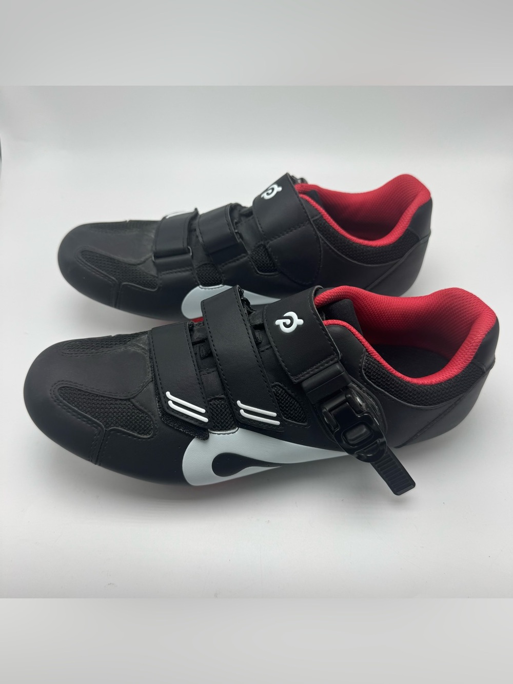 Peloton Indoor Cycling Shoes Men’s 10.5 EU 44 Black Red Spin Bike Athletic Cycle